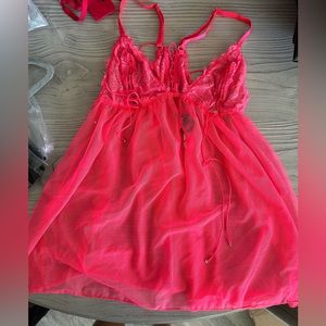 NWT Hot Pink Victoria's Secret Baby doll top